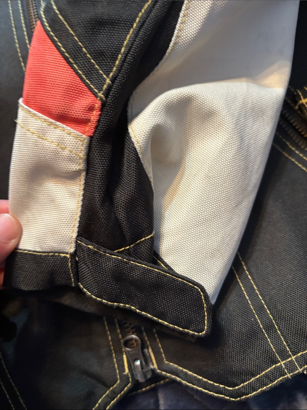 Harley-Davidson Black/peach and Cream Motorcycle Jacket - Picture 3 of 7